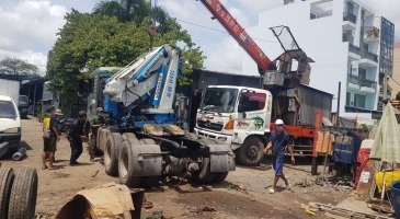Dịch vụ cho thuê xe tải cẩu hàng 10 tấn
